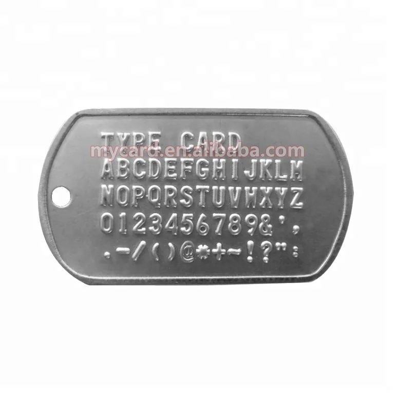 Изготовленный На Заказ военный армия Dogtag Embosser машина
