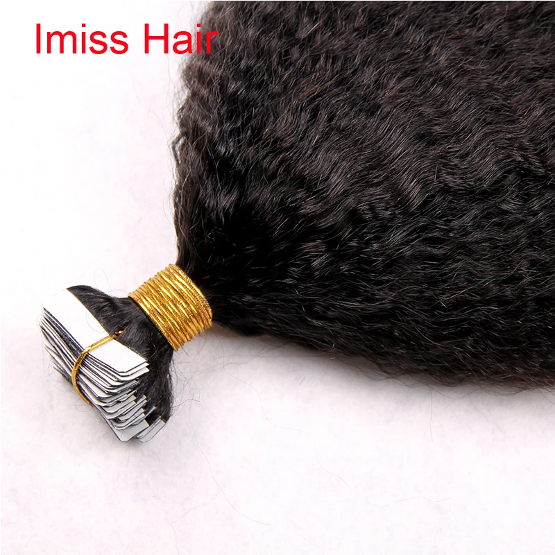 wholesale high quality kinky straight tape hair