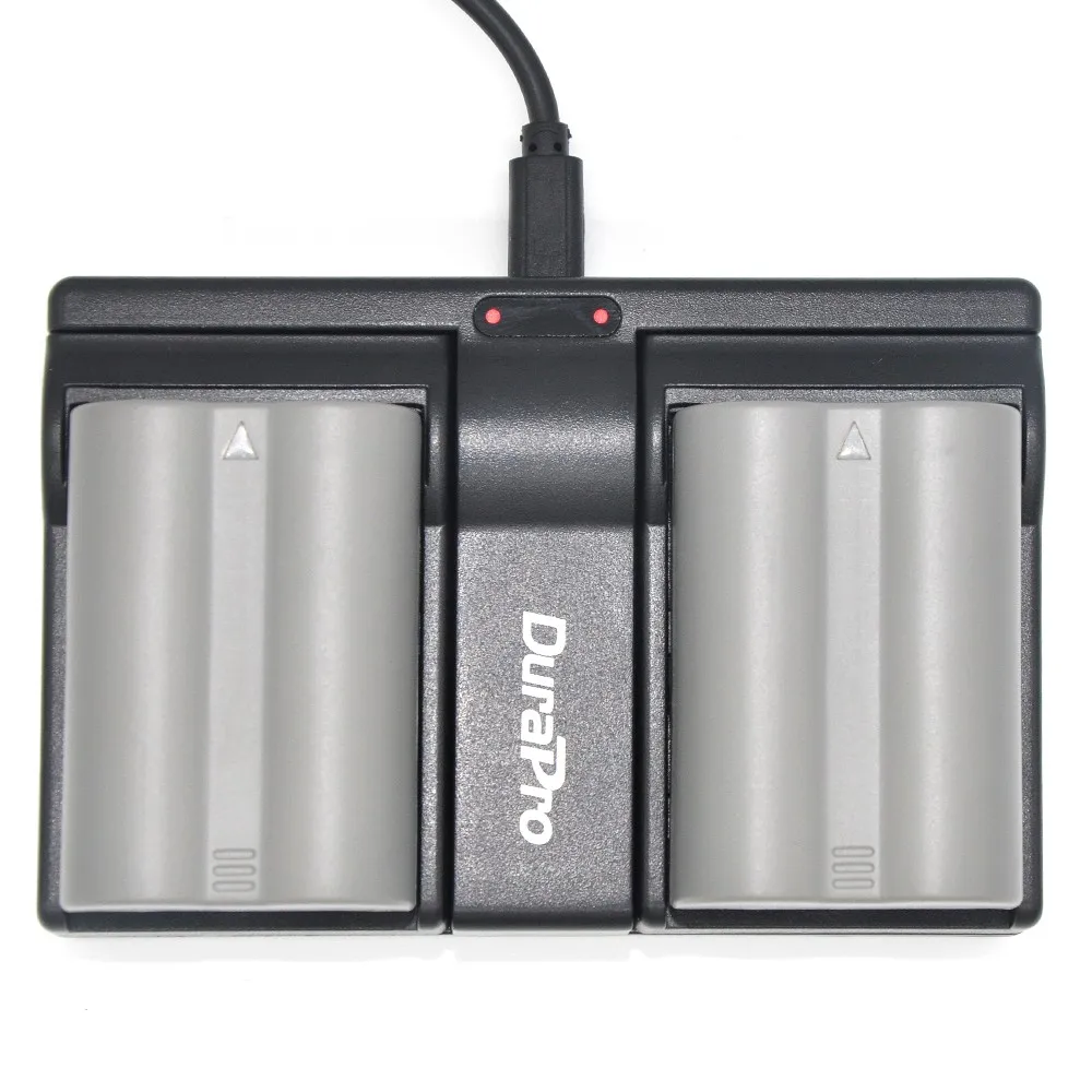 
DuraPro USB Dual Channel Charger for Nikon ENEL3E EN EL3E EN-EL3e EN-EL3 battery and D30 D50 D70 D80 D90 D100 D200 D300 D300S 