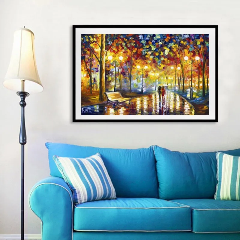 
Diamond paintings full of diamonds Abstract scenery spot drills cross embroidery indoor decorative paintings quick sell Amazon 