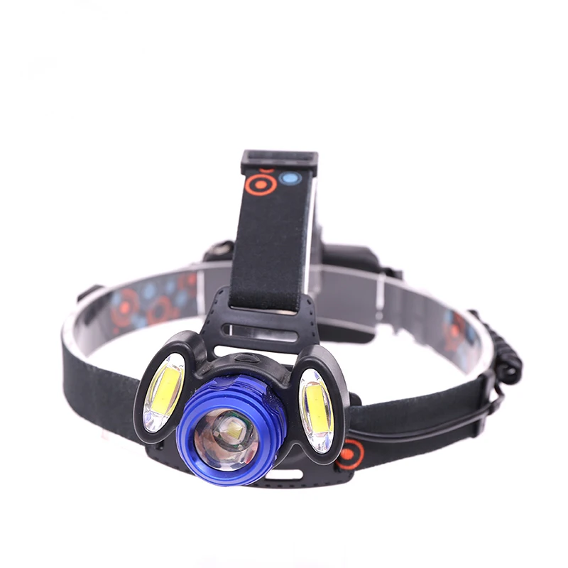 Водонепроницаемый светодиодный налобный фонарь высокой мощности с аккумулятором для кемпинга