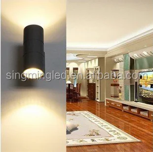 CE UL led exterior wall light cube flexible led reading wall light 2*6w 12w led wall lanp