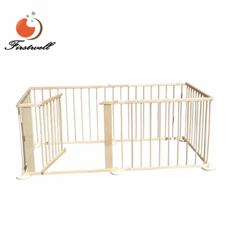 New Design Cheap Price Round or Square Baby Playpen for Bed Natural Color 6 Sides