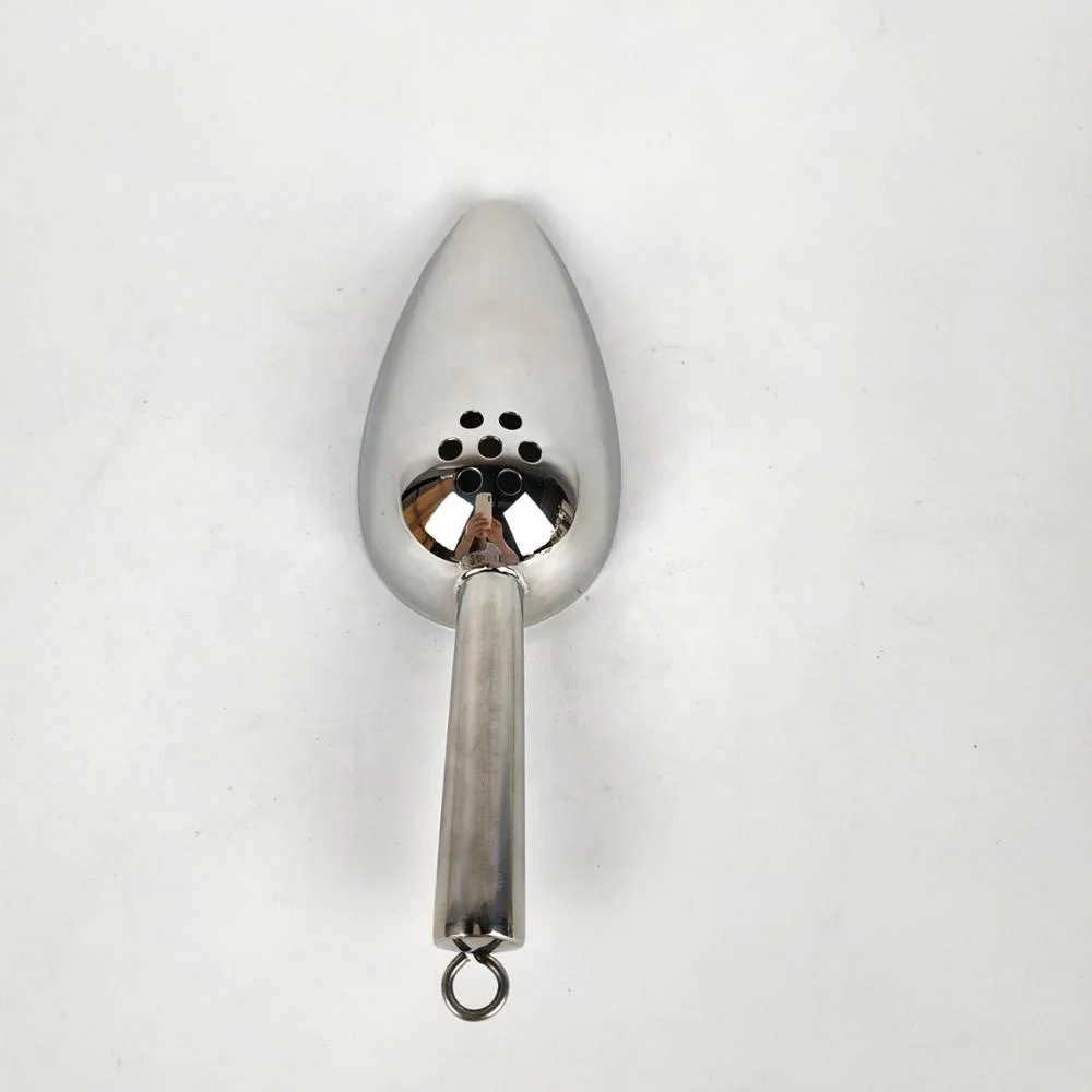 
Hot selling bar accessories stainless steel ice scoop food bean shovel metal ice scoop 