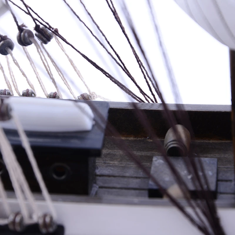 Length 55cm home Decoration Handmade wooden craft sailboat model sailboat craft PTW034 B