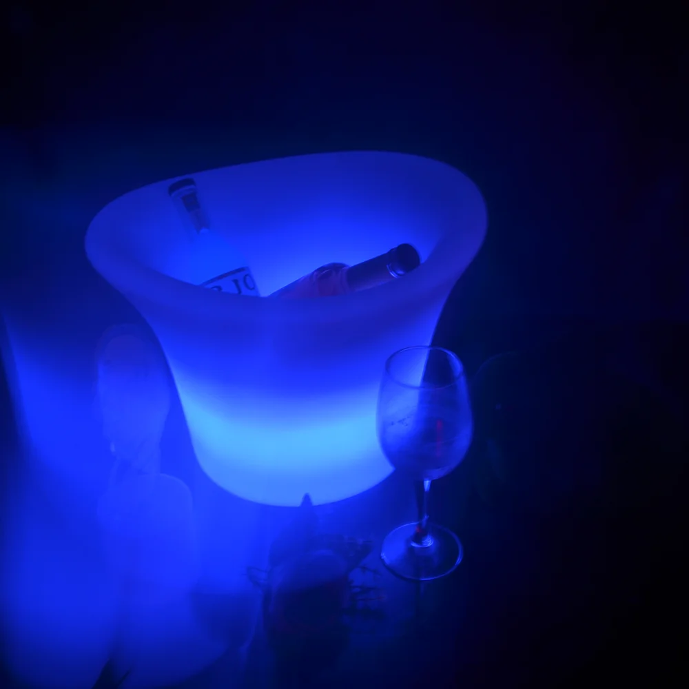 
commercial used 16 colors changing plastic led wine bucket nightclub pub bar party wedding event led portable beer bottle cooler 