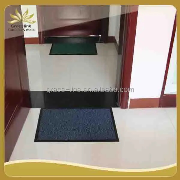 Polypropylene felt surface PVC backing doormat rug carpet