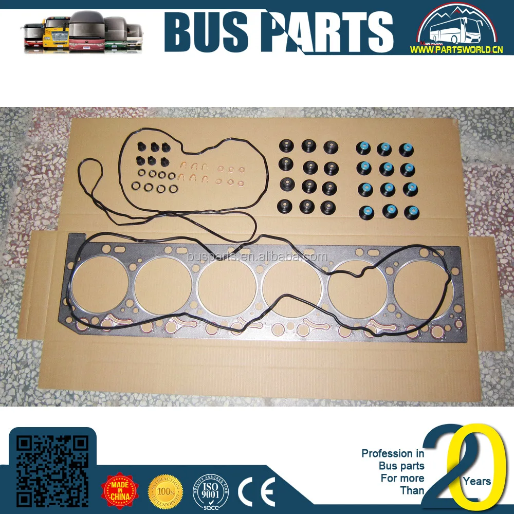 HIGER,YUTONG,KINGLONG,ANKAI,ZONDA,DongFeng,DFM parts isf3.8 full gasket kit front cover cylinder head 4943051 China