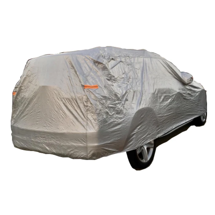 Chinese manufacturer 190T waterproof car cover SUV  outdoor parking cover tent silver car cover