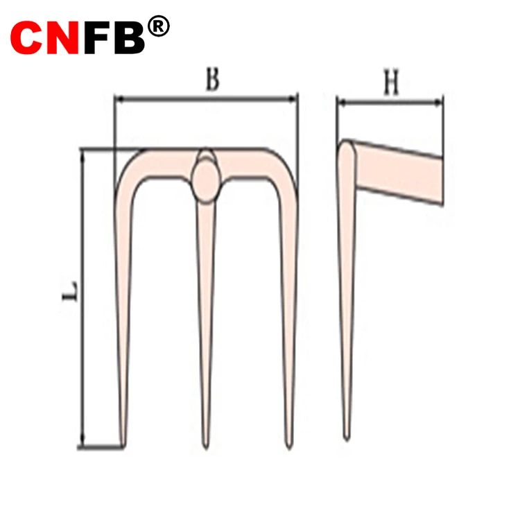 Вилка с тремя зубцами, не Искрящаяся алюминиевая бронза и Бериллиевая бронза 185 мм