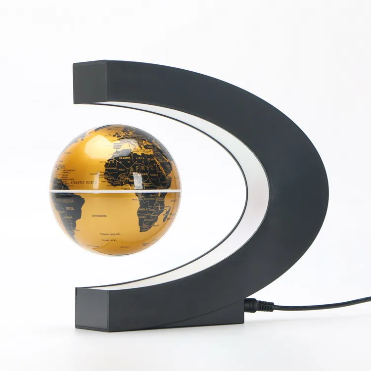 
Rontion Decorative Rotating Light World Globe With Wood Base 