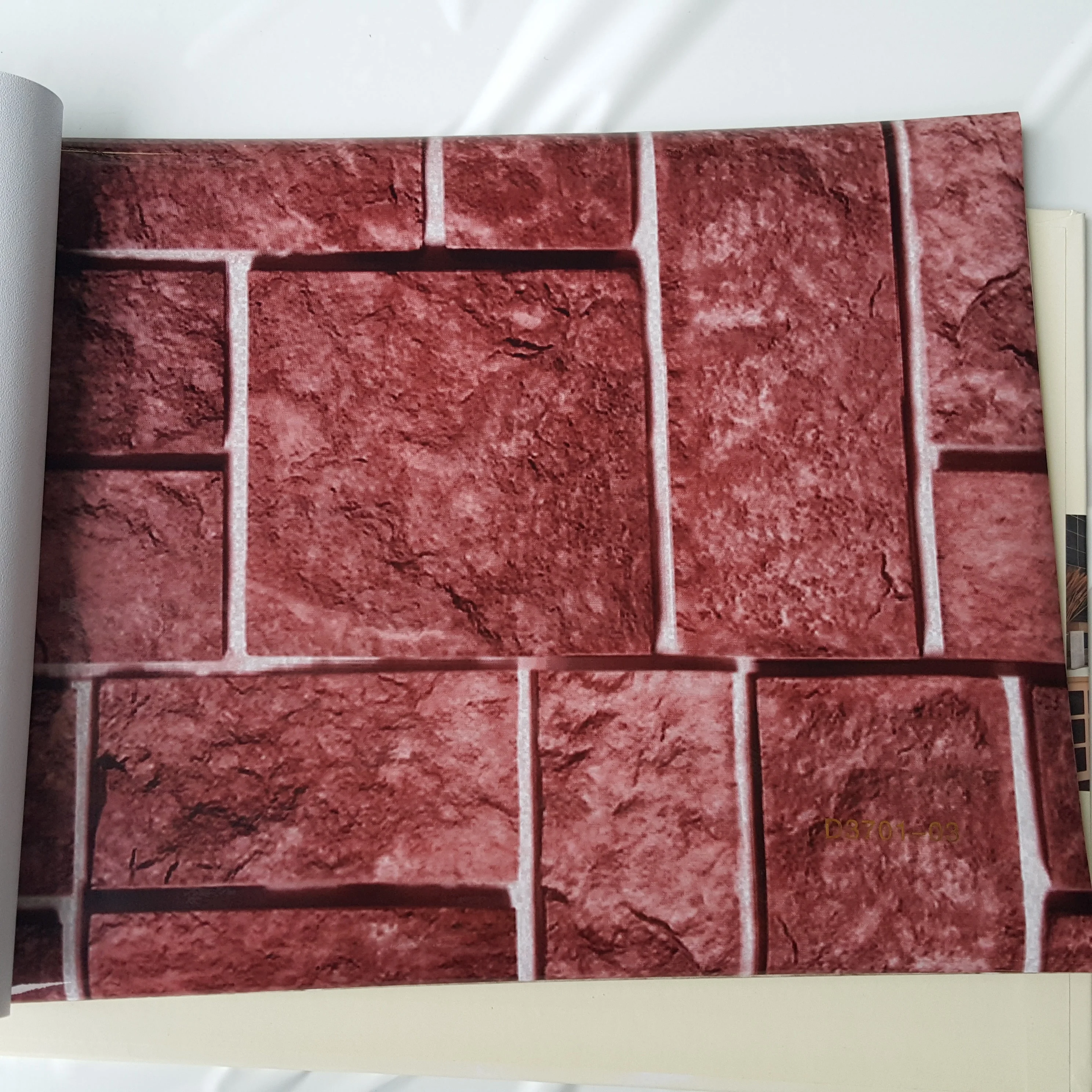 Modern Marble And Brick Design Pvc Film For vacuum press and membrane press and flat lamination