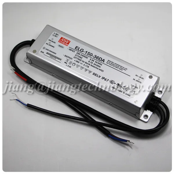 Meanwell ELG-150-36 150W 36V 3.57A Waterproof DALI Dimming LED Driver for LED Grow Light
