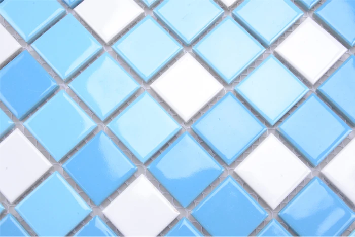 classic dark blue modern glazed porcelain ceramic mosaic tile for swimming pool floor border tiles swimming pool mosaics