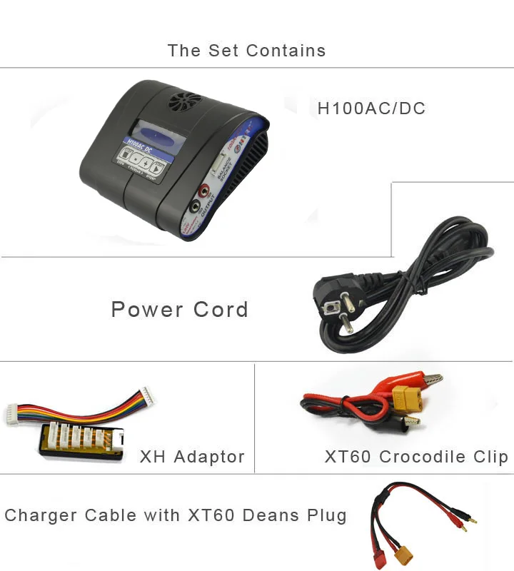HTRC H100 AC/DC Multi-function RC Toy Lipo Battery Balance Charger/Discharger 100W 10A for Lipo Lilon LiFe Ni-MH Ni-CD Battery