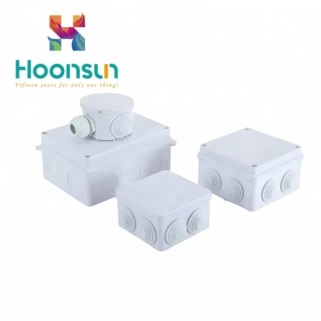 Custom Plastic ABS IP65 Connection PVC Cable Screw  Electrical Junction Box 3x3 pvc junction box