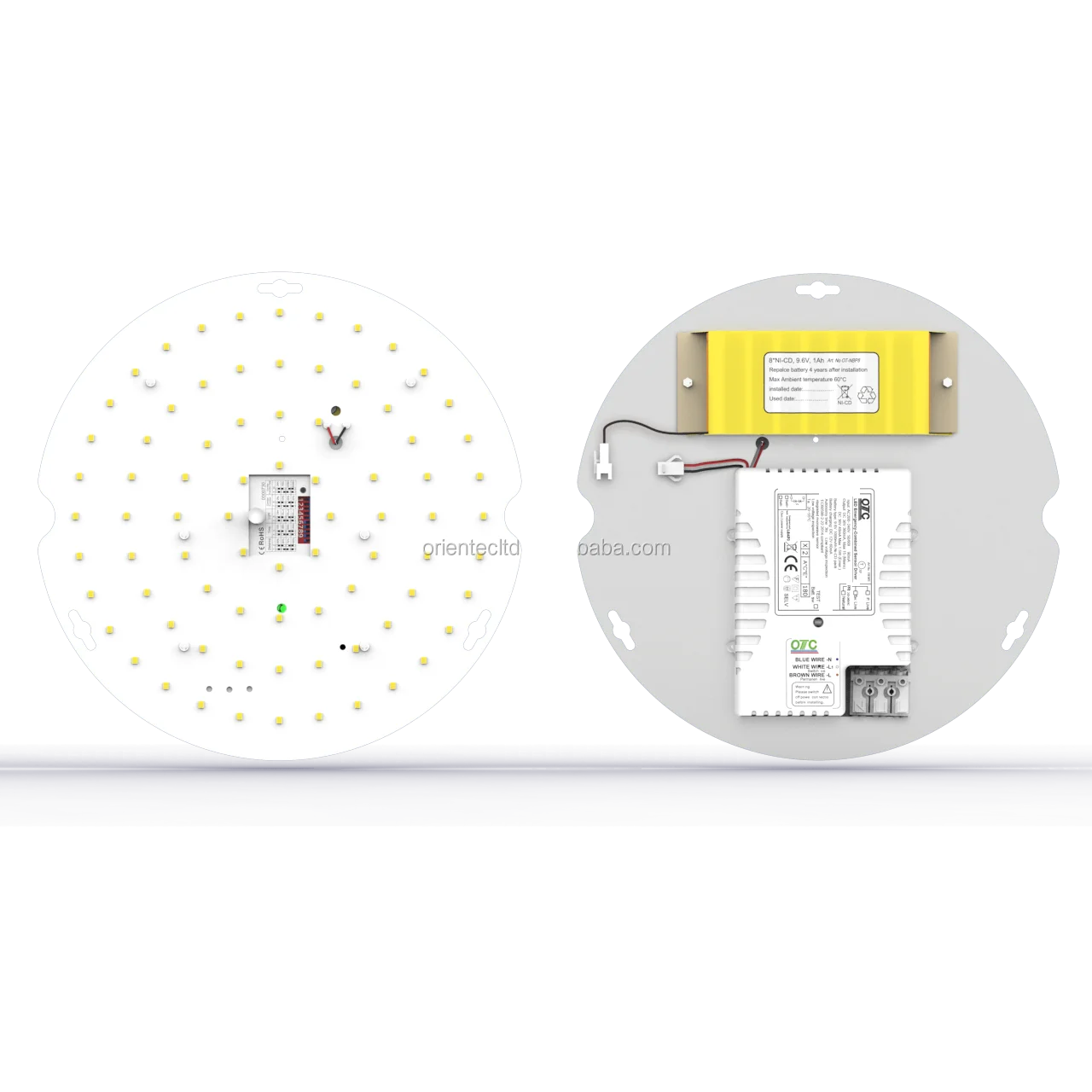 
OT-HPB-72EMC Hot in UK Ni-Cd batteries backup emergency ip65 bulkhead light fitting 