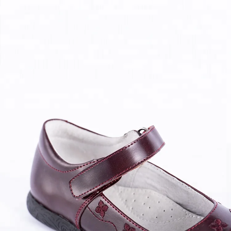 classy black and comfortable leather school shoes for girls