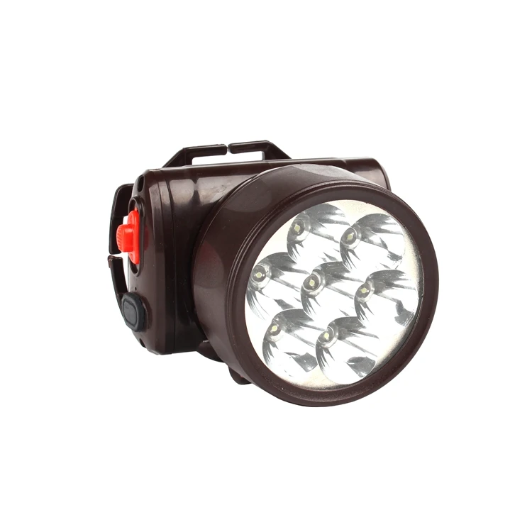 TL-03-7 ( 7 LED ) Lead acid battery Portable led head light rechargeable LED headlamp for rubber farming work