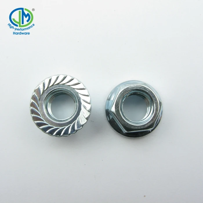 DIN 6923 Hex Flange Nut With Serrated M8 Yellow Zinc Plated