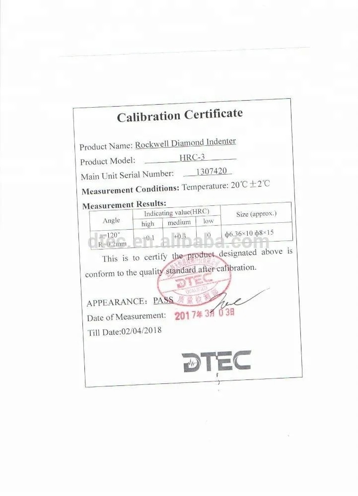 Diamond Rockwell Hardness Indenter HRC-3,hardness indneter,cone indenter