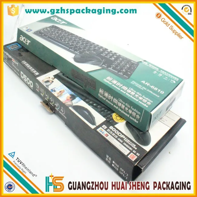 Обычай печать цвет гофрированные упаковочные коробки для клавиатуры, гофрокороб доставка