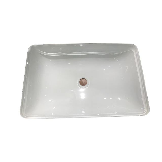 
Rectangular Vanity Bowl Tempered Glass Vessel Handcrafted Bathroom Sink 