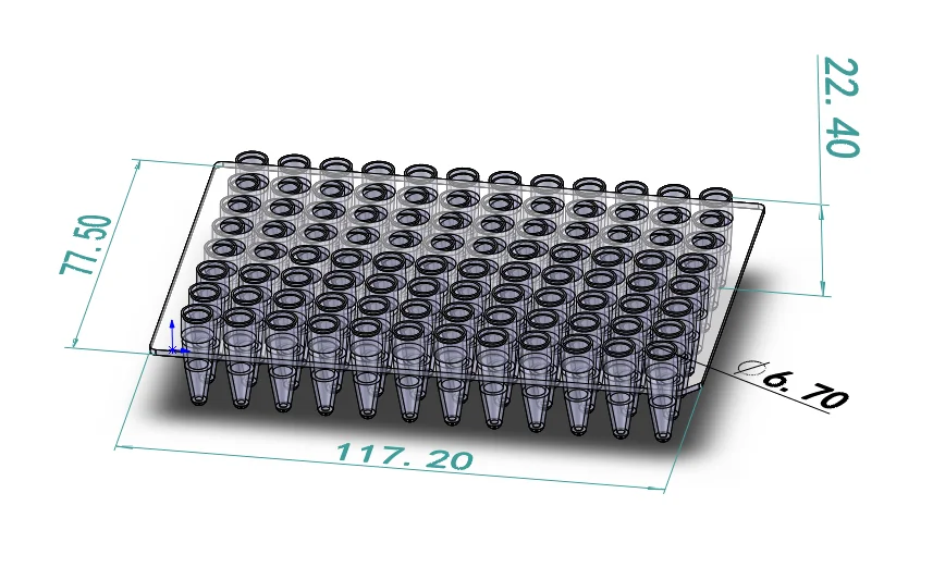 96-well PCR convex plate
