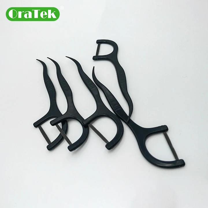 New launching charcoal flosser bamboo charcoal floss pick