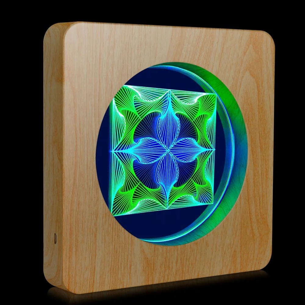 4 Colors Photo Frame 3D Illusion Night Lamp Touch Sensitive