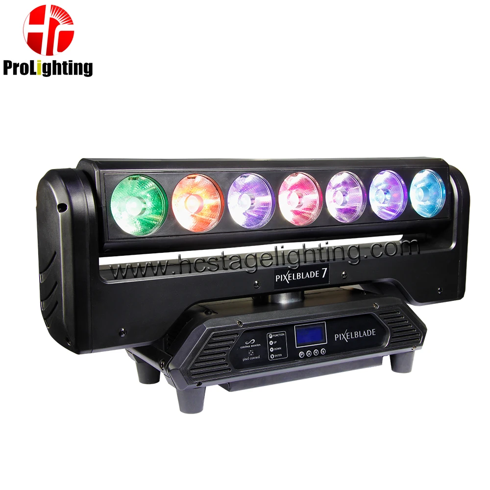 led pixel beam moving bar light DMX infinite pan and tilt rotation 7 pcs 15w rgbw led bar beam moving stage light