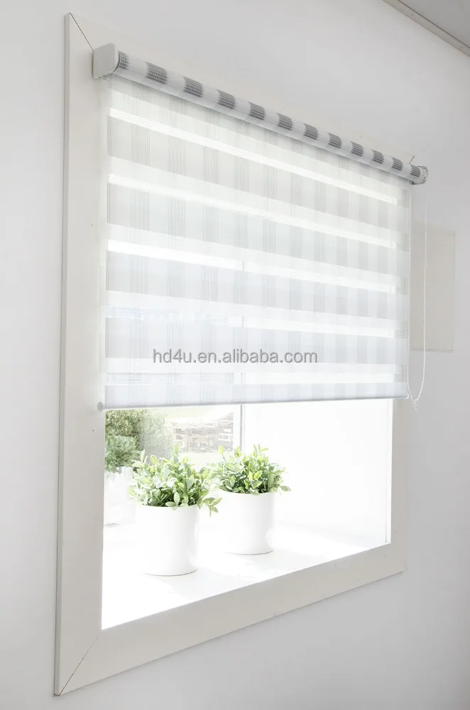 Mini roller blinds Screw free system zebra blinds Day Night roller shutter blinds window in Korea style