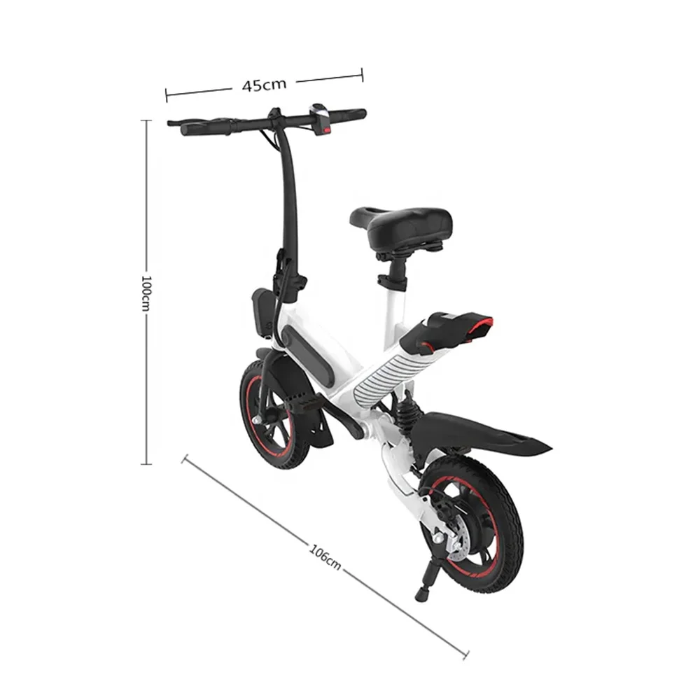 
New arrival 36v china cheapest 12 inch light small folding mini electric bike/bicycle 