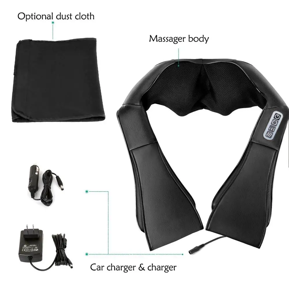 
Deep Tissue 3D Kneading Shiatsu Neck Shoulder Back Leg and foot Massager Pillow with Heat 