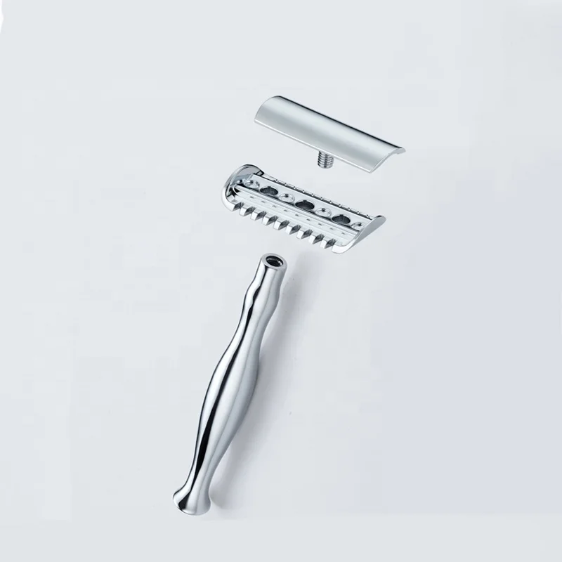 New design  two use safety razor with one side in open comb and one side in closed comb double edge safety razor
