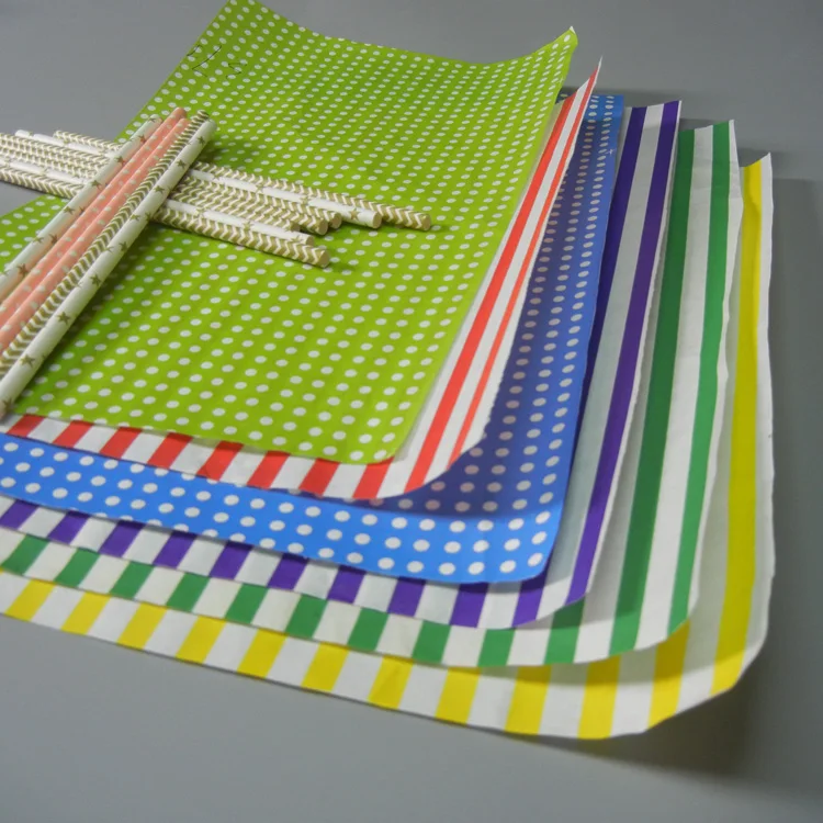 
Hot sale printed paper straw making material 60gsm printed surface paper 