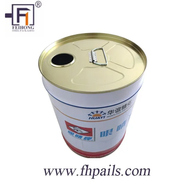 
 Жестяной барабан с замкнутой головкой на заказ, устойчивый к коррозии, 5 галлонов, 20 литров  