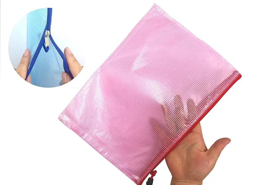 Unionpromo Custom Printed Office PVC File Folder File Wallet Zipped Lock Document Bag