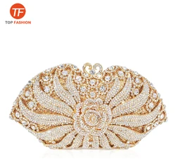 Expensive Crystal Rhinestone Clutch Purse Women Flower  Evening Bag for Formal Party Wholesales from China Supplier