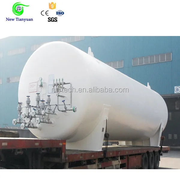 40 футов, криогенная жидкость, подвижная скользящая жидкость, газовый резервуар СПГ, полуприцеп