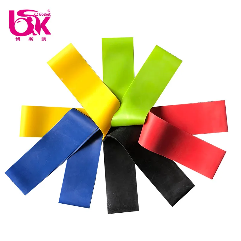 Custom Fitness Latex Elastic Hip Resistance Band Set Handles Exercise