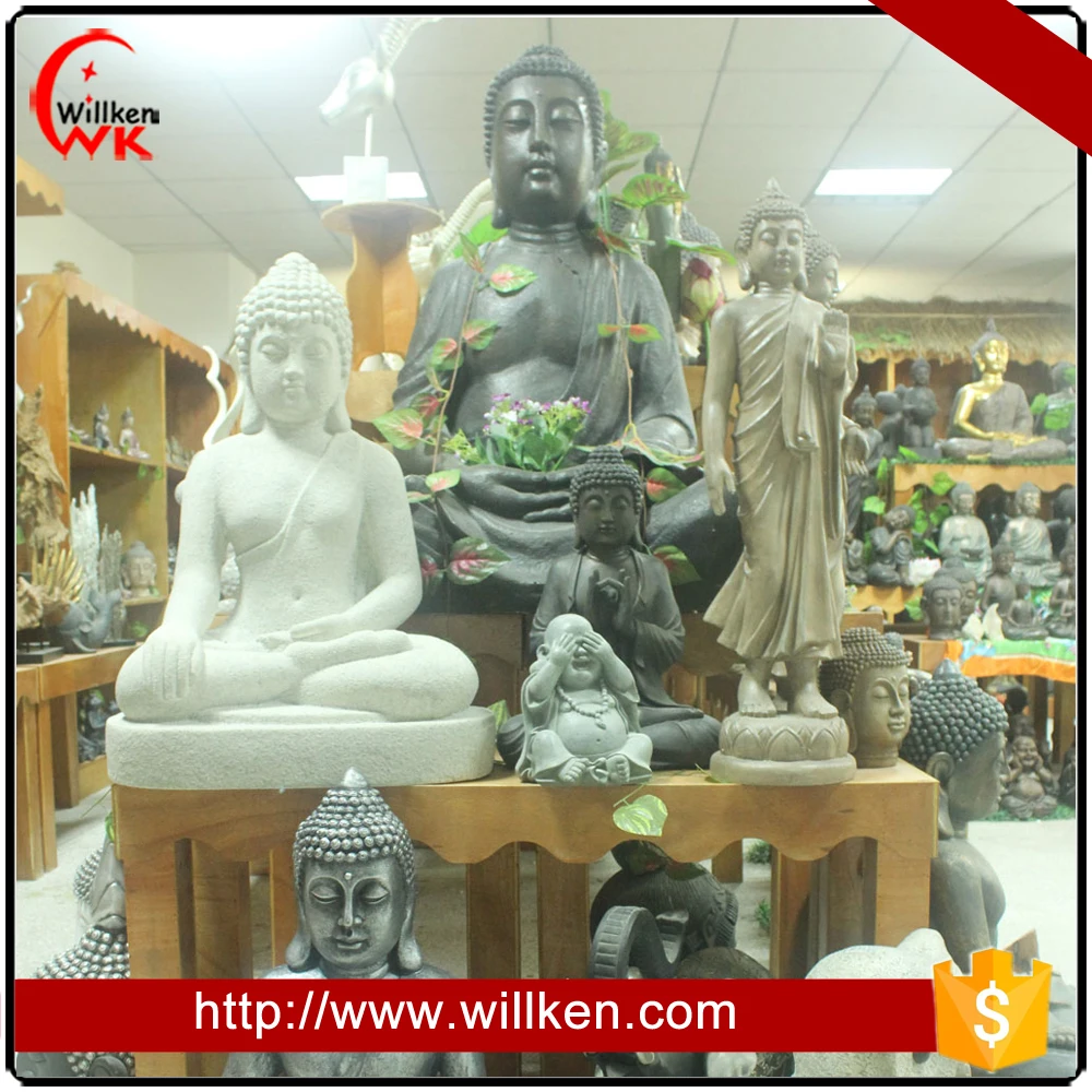 Large Size Stone Finish Fiberglass Buddha Statue for Sale