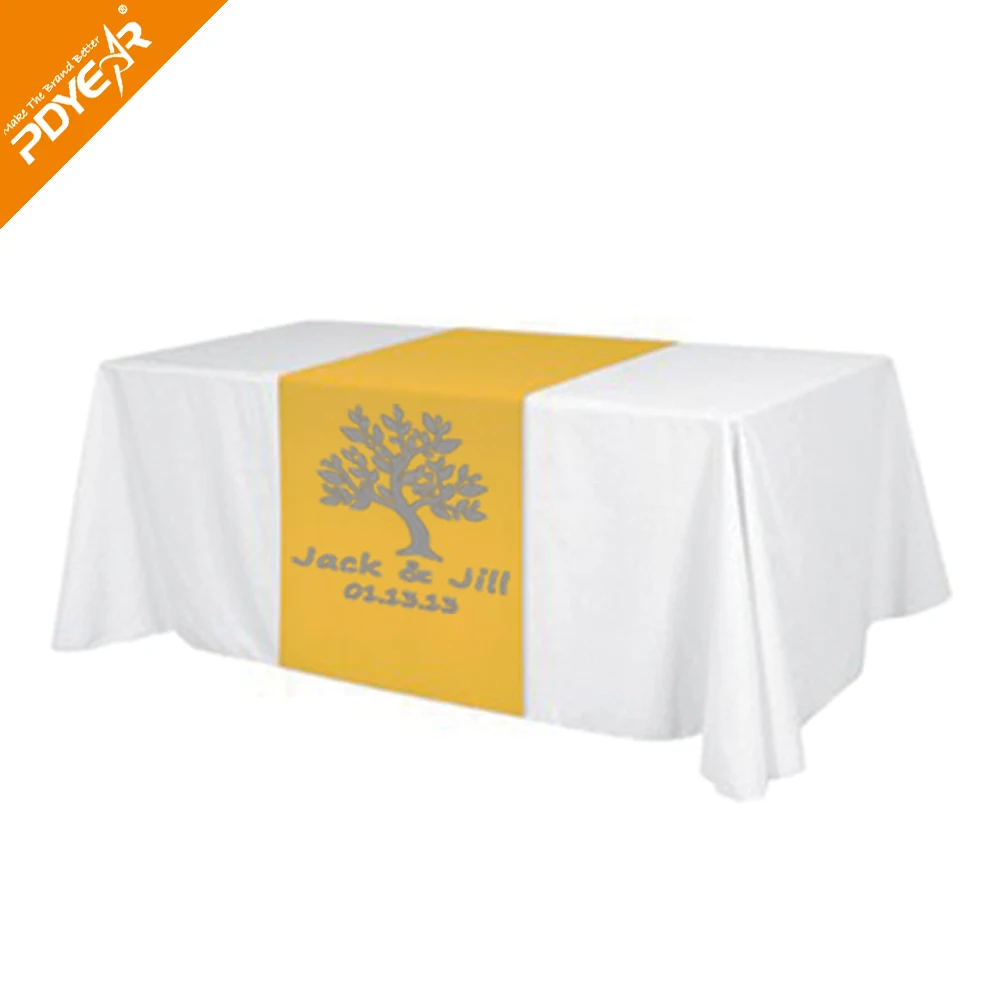 top quality free design custom logo printed stretch drape fitted tradeshow table cover