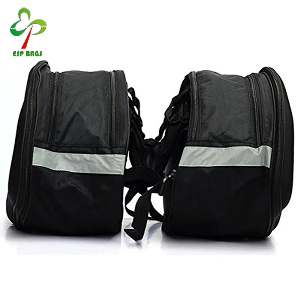 
Versatile waterproof stealth black motorcycle bike side luggage bag 