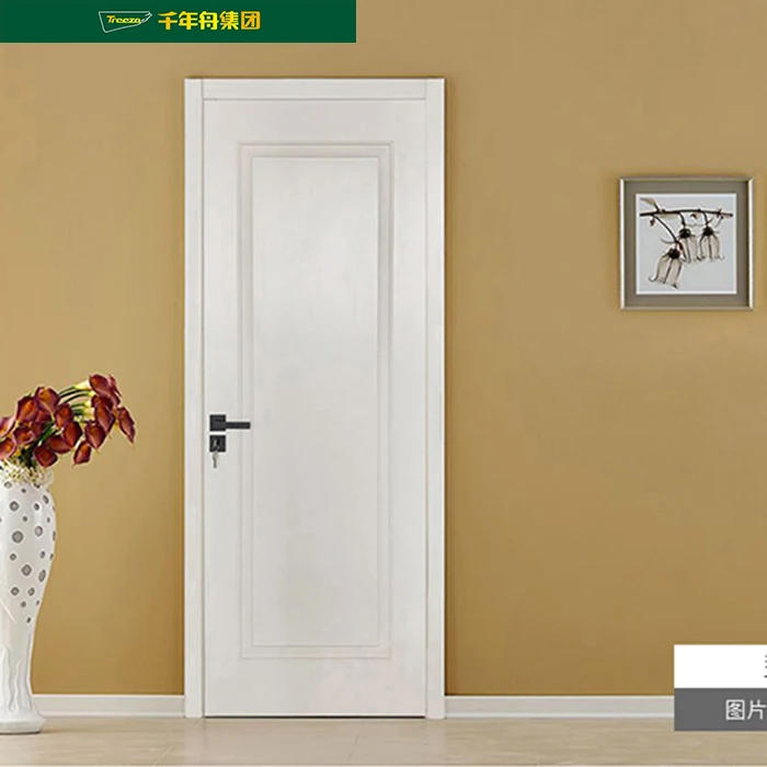 Hot Sale Factory Price Single Internal Hotel Bedroom Bathroom Simple Teak Plywood Solid Wood Interior Entry Lacquer Door Modern