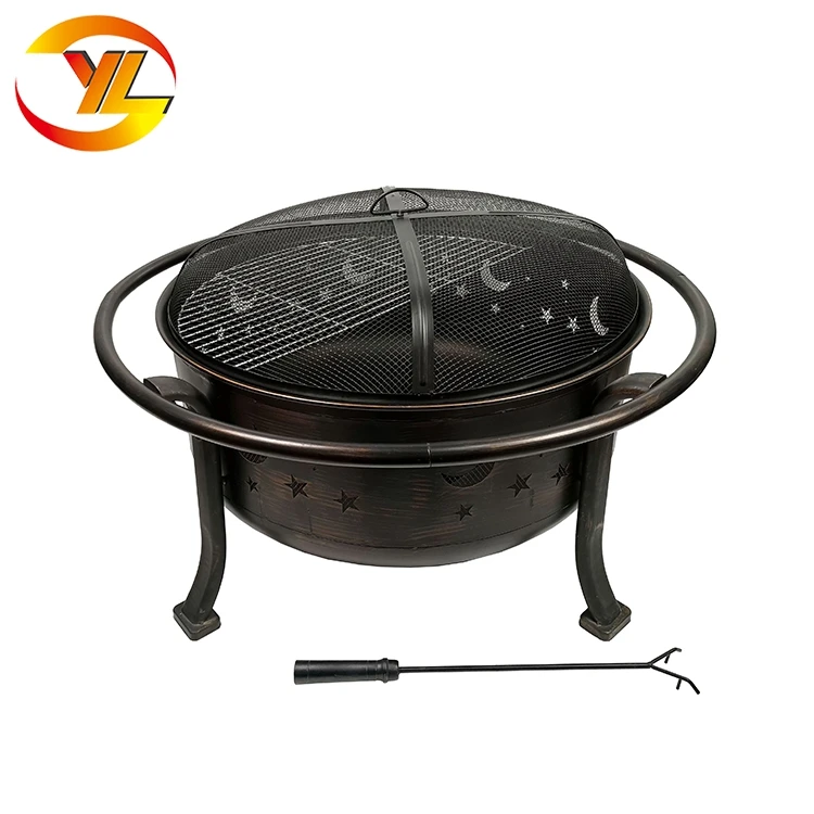Уличная горелка, круглая садовая плита, 30 дюймов, для приготовления пищи на открытом воздухе, для внутреннего дворика