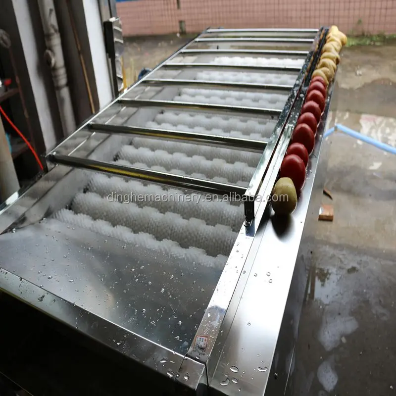 Commercial carrots / potatoes / celery vegetables washing equipments / root vegetables cleaning machine