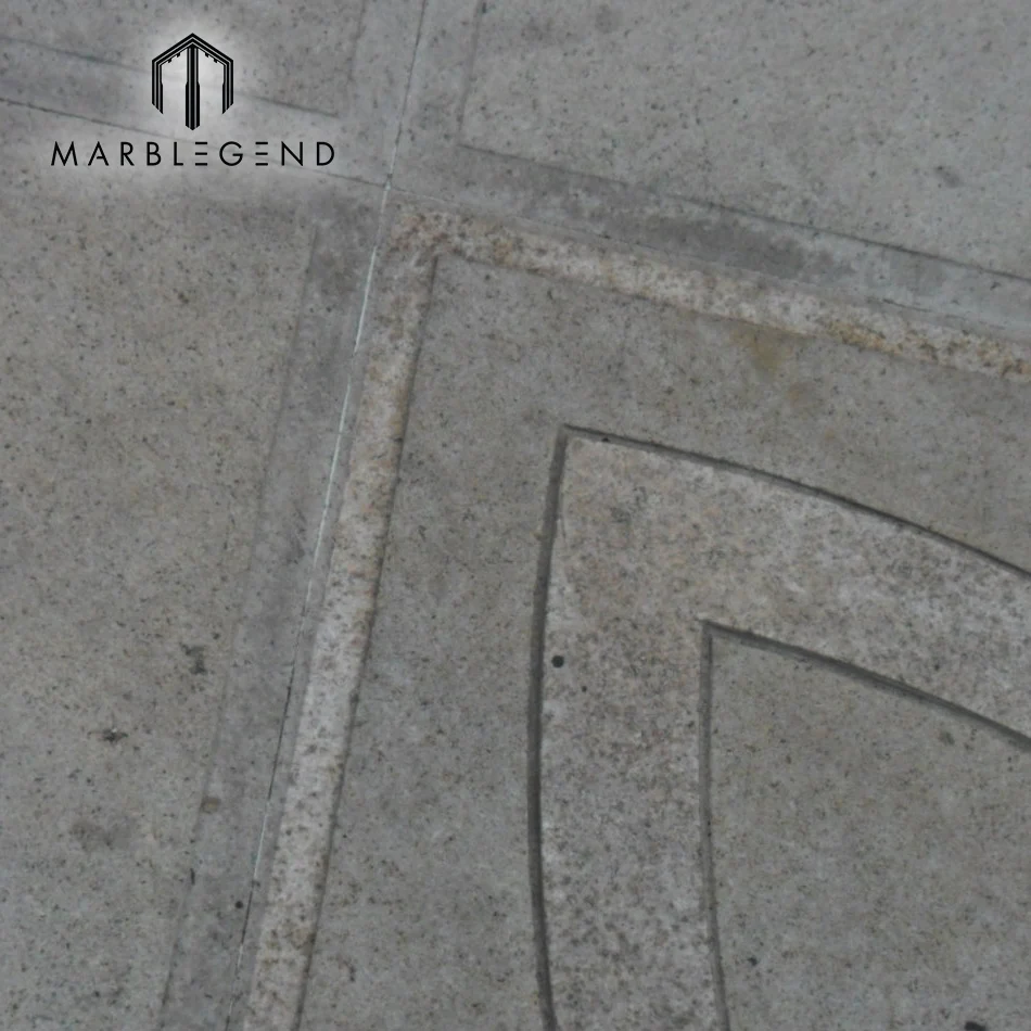 
hot sale chic 3d flower pattern Sandblasting granite flooring design 