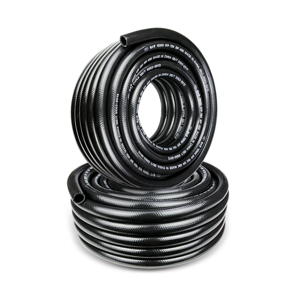
8mm*14mm*100 meters factory direct sale three pvc layer strong high pressure multifunction industry air oil chenmicals hose 