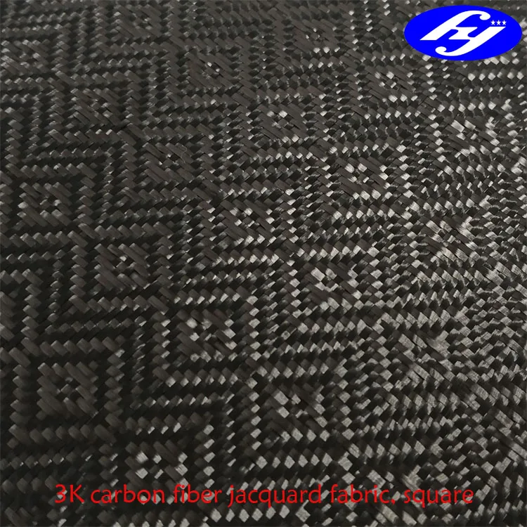 3K square design carbon fiber jacquard fabric